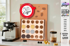 Coffee Pod Holder Laser Cut | Wall Coffee Capsule Holder SVG Product Image 1