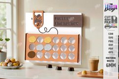 Coffee Pod Holder Laser Cut | Wall Coffee Capsule Holder SVG Product Image 1