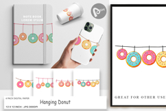 Digital Paper Hanging Donut Product Image 1