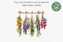 Hanging Dried Flowers Floral Clipart PNG Scrapbooking Image Nursery Watercolor Transparent wedding invitation shirt designs sublimation printable digital bloom watercolor floral dried hanging flowers bucket clipart, sublimation nursery, wedding invitation
