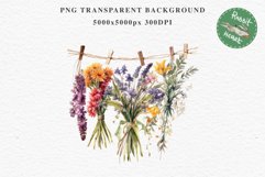 Hanging Dried Flowers Floral Clipart PNG Scrapbooking Image Nursery Watercolor Transparent wedding invitation shirt designs sublimation printable digital bloom watercolor floral dried hanging flowers bucket clipart, sublimation nursery, wedding invitation
