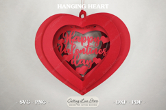 Hanging heart svg | Valentine day svg Product Image 3