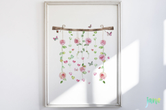 Hanging Rose Strings Clipart Product Image 5