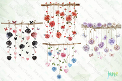 Hanging Rose Strings Clipart Product Image 1