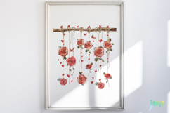 Hanging Rose Strings Clipart Product Image 5