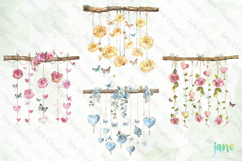 Hanging Rose Strings Clipart Product Image 1