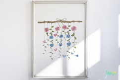 Hanging Rose Strings Sublimation Clipart Product Image 5
