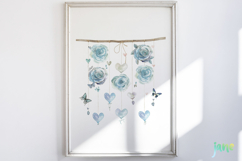 Hanging Rose Strings Clipart Product Image 5