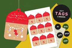 Hanging Socks with Polka Dot for Gift Tags Product Image 1