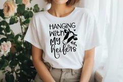Hanging With My Heifers SVG, Farmhouse Sign Design Product Image 2