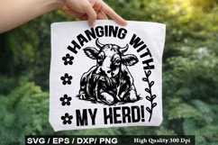 Hanging With My herd - Heifer SVG Design Product Image 1