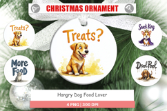 Hangry Dog Food Lover Ornament Product Image 1