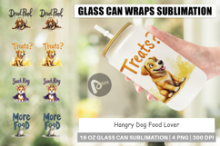 Hangry Dog Food Lover Glass Can Product Image 1