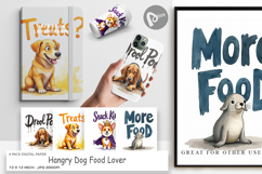 Hangry Dog Food Lover Digital Paper Product Image 1