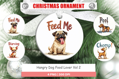 Hangry Dog Food Lover Ornament Product Image 1