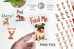 Hangry Dog Food Lover Sticker Product Image 1