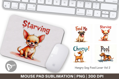 Hangry Dog Food Lover Mouse Pad Product Image 1
