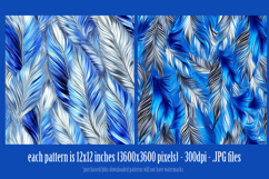 Hanukkah Patterns, Hanukkah Colors Feathers Patterns, s12 Product Image 2