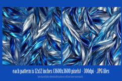 Hanukkah Patterns, Hanukkah Colors Feathers Patterns, s2 Product Image 3