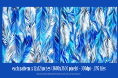 Hanukkah Patterns, Hanukkah Colors Feathers Patterns, s4 Product Image 3