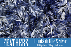 Hanukkah Patterns, Hanukkah Colors Feathers Patterns, s7 Product Image 1
