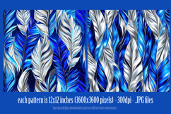 Hanukkah Patterns, Hanukkah Colors Feathers Patterns, s8 Product Image 2