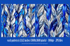 Hanukkah Patterns, Hanukkah Colors Feathers Patterns, s8 Product Image 3
