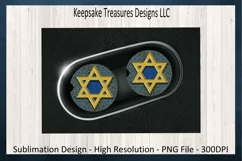 Star Of David 20oz Tumbler Wrap and Car Coaster Sublimation Product Image 2