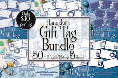 Hanukkah Printable 50 Gift Tags BUNDLE, Classic Hanukkah Product Image 1