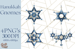 Hanukkah Gnome Clipart, Dreidel Menorah PNG, Blue Star Png Product Image 1