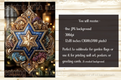 Hanukkah Garden Flag, Elegant Hanukkah Style Garden Flags s1 Product Image 3