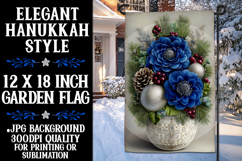 Hanukkah Garden Flag, Elegant Hanukkah Style Garden Flag 102 Product Image 1