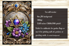 Hanukkah Garden Flag, Elegant Hanukkah Style Garden Flag 112 Product Image 2