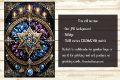 Hanukkah Garden Flag, Elegant Hanukkah Style Garden Flag 113 Product Image 2