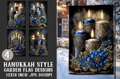 Hanukkah Garden Flag, Elegant Hanukkah Style Garden Flags 26 Product Image 1