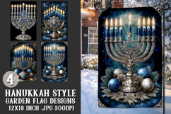 Hanukkah Garden Flag, Elegant Hanukkah Style Garden Flags 29 Product Image 1