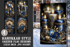 Hanukkah Garden Flag, Elegant Hanukkah Style Garden Flags 33 Product Image 1