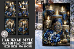 Hanukkah Garden Flag, Elegant Hanukkah Style Garden Flags 35 Product Image 1