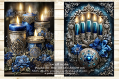 Hanukkah Garden Flag, Elegant Hanukkah Style Garden Flags 36 Product Image 2