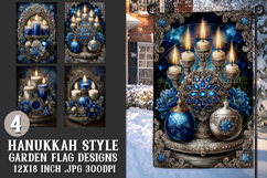 Hanukkah Garden Flag, Elegant Hanukkah Style Garden Flags 41 Product Image 1