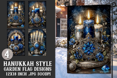 Hanukkah Garden Flag, Elegant Hanukkah Style Garden Flags 42 Product Image 1