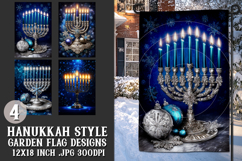 Hanukkah Garden Flag, Elegant Hanukkah Style Garden Flags 44 Product Image 1