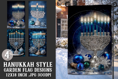 Hanukkah Garden Flag, Elegant Hanukkah Style Garden Flags 48 Product Image 1