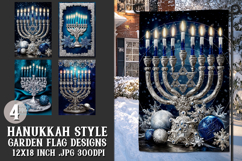 Hanukkah Garden Flag, Elegant Hanukkah Style Garden Flags 60 Product Image 1