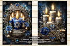 Hanukkah Garden Flag, Elegant Hanukkah Style Garden Flags 62 Product Image 3