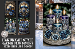Hanukkah Garden Flag, Elegant Hanukkah Style Garden Flags 66 Product Image 1