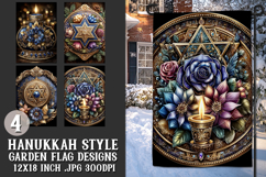 Hanukkah Garden Flag, Elegant Hanukkah Style Garden Flags s8 Product Image 1