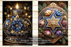 Hanukkah Garden Flag, Elegant Hanukkah Style Garden Flags s8 Product Image 2