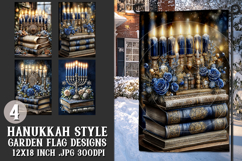 Hanukkah Garden Flag, Elegant Hanukkah Style Garden Flags 72 Product Image 1