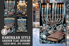 Hanukkah Garden Flag, Elegant Hanukkah Style Garden Flags 75 Product Image 1